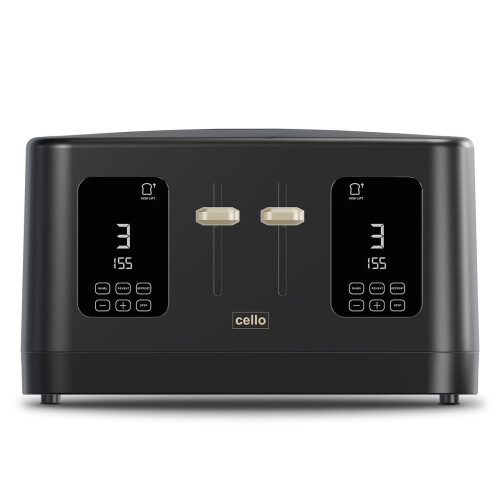 Cello Cello TR186 Digital 4 Slice Toaster Touch Control Wide Slots Bagel Function 1