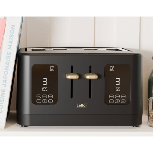 Cello Cello TR186 Digital 4 Slice Toaster Touch Control Wide Slots Bagel Function 2