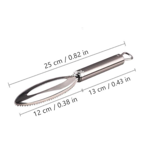 Fish Scale Remover304 Stainless Steel Fish Scale Scraper, Ergonomic Handle Design for Scales Peeling 1