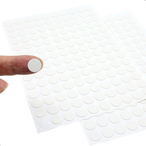 Cache-vis autocollants blancs 12 mm, 300 pièces 2