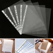 100 stk. A4 gjennomsiktig dokumentmappe, etui gjennomsiktig dokumentpose papirholder arkivmappe, klar plastmappe