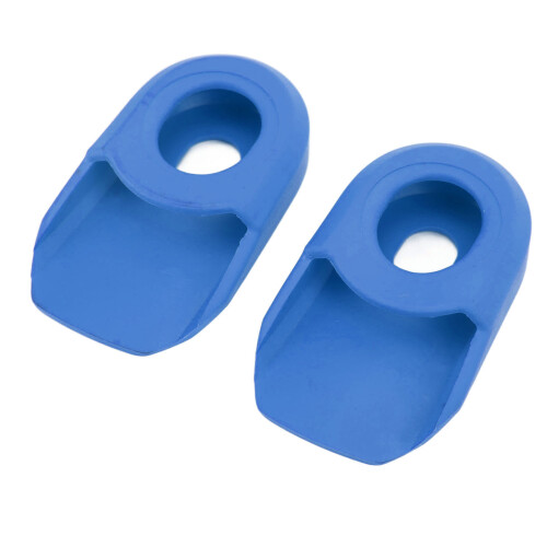 2 Stück Silikon Kurbelabdeckung Blau Fahrrad 1