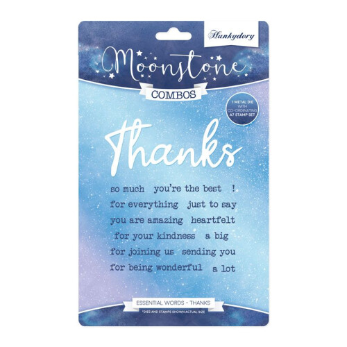 Moonstone Stamp & Die Combos - Essential Words - Thanks