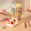 Ξύλινο παιχνίδι Montessori με ραβδιά για παιδιά, παιχνίδι ταξινόμησης χρωμάτων 4