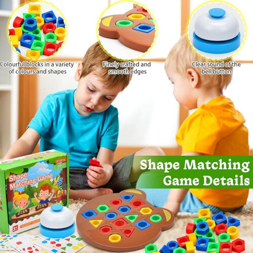 Shape Matching Game Color Sensory Educational Toy, Shape Matching Game Color Sensory Training, Learning Board Game 1