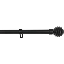 Karnisz Teleskopowy Regulowany Czarny Wytrzymały 160-310 cm Dekoracyjny
