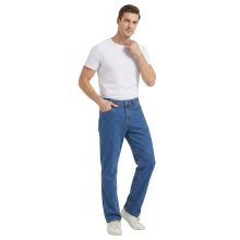 Herren Jeans Hose Gerade Bequem Elastisch Casual Blau W38 L32 — herrenjeans gerade, stretch jeans herren, bequeme jeans