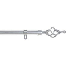 Karnisz do Zasłon Metalowy Teleskopowy Regulowany Szary 120-210 cm
