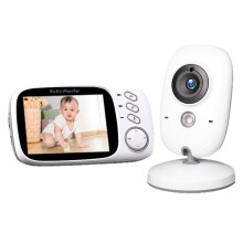 Babymonitor med kamera og nattsyn, videomonitor, Vox-modus, materiale av høy kvalitet, langvarig holdbarhet, enkel å installere