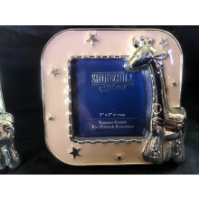 (Pink) Silver Plated Giraffe Photo Frame