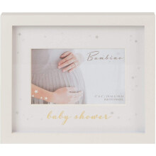 Bambino 6 x 4 Cream MDF Pregnancy Photo Frame 'Baby Shower'