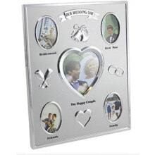 'Our Wedding Day' Silver Plated 5 Picture Multi Photo Frame