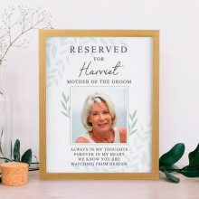 (Oak) Personalised reserved For Photo Poster Frame