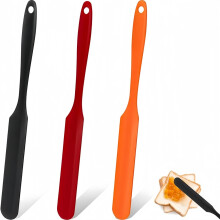 3pcs Jar Spatula, Silicone Jar Spatula Kitchen Spatulas with Long Handle, Jam Spreader Cake Cream Butter Spatulas Mixing Batter