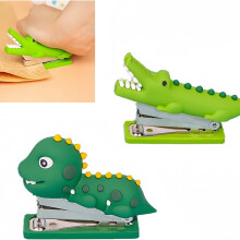 Set de 2 capsoare mini portabile în formă de animal drăguț - Design crocodil dinozaur, accesorii distractive pentru birou, compatibile