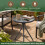 Folding Glass Garden Side Table 50cm 2