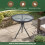 Folding Glass Garden Side Table 50cm 4
