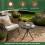 Folding Glass Garden Side Table 50cm 6