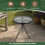 Folding Glass Garden Side Table 50cm 7