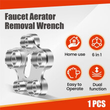 10 in 1 Faucet Aerator Removal Tool, Metal Aerator Key Wrench with Front Threads M28, M24, M22, M20/M18 Reverse Threads