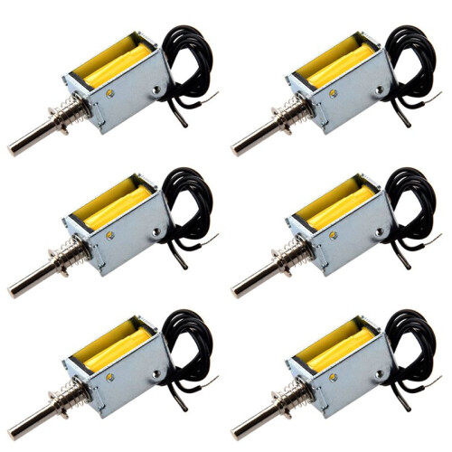 6X  4.5V 40g/2mm Open Frame Actuator Push Pull Solenoid Electromagnet