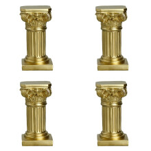 4X Or Pilier Romain RéSine Sculpture Colonne DéCor Colonne Romaine Statues Maison Salon Artisanat Ameublement