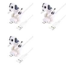 3X for Type-C Fast Charger Cable Funny Humping Dog Smartphone Cable Charger 1.2M Charging Cable USB Fast Charging White