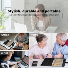 A6 Budget Binder, with Zipper Envelopes,Calculator and Card,PU Money Saving Organizer for Cash Stuffing Envelopes Binder