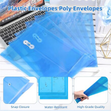 12 Pack Envelopes with Button & String Tie Closure, Expandable Files Organizer Document Folders,for School Office & Home