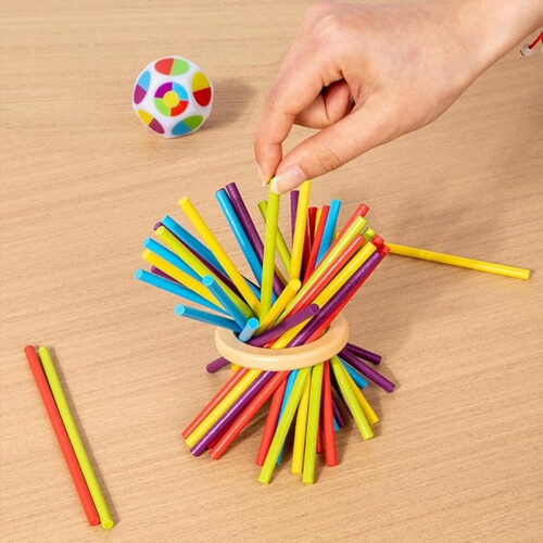 Ξύλινο παιχνίδι Montessori με ραβδιά για παιδιά, παιχνίδι ταξινόμησης χρωμάτων 2