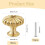 10 Pack Gold Cabinet Knobs, Pumpkin-shaped Brass Handle, Single Hole Round Cupboard Drawer 2