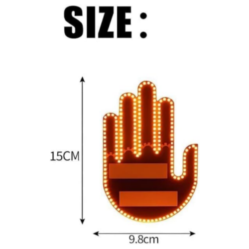 Middle Finger Led Light for Car Back Window with Remote Control, Funny Gesture Light, Gadgets Accessories 2
