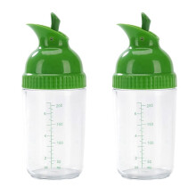 2X Easy Grips Salatdressing-Shaker-Spender, Auslaufsichere BehäLterflasche, Universal-Saucenmixer mit Waage, KüChenhelferB