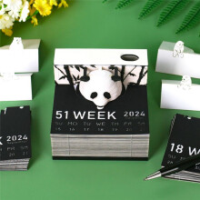 3D Papier Kunst Kalender 2024 Panda 3D Kladblok Notitieblokken 3D Memo Pad Kawaii Sticky Notes Kerst Verjaardagscadeau