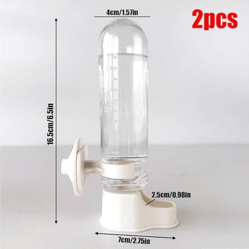 Distributore automatico di acqua per uccelli, 2 pezzi da 150 ml, dispenser automatico di acqua e cibo per pappagalli, abbeveratoio per 1