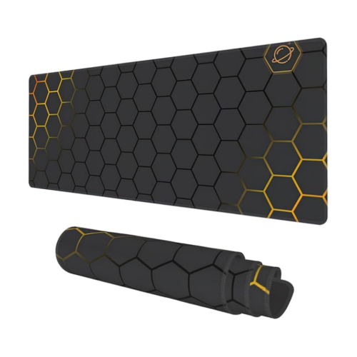 Πατάκι γραφείου, Μαύρο Χρυσό με Τεχνολογία Honeycomb Extended Gaming Mouse Pad Μεγάλο, Μεγ 1