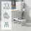 Folding Bamboo Toilet Stool - Non-Slip, Compact Design 3