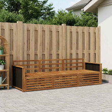 vidaXL Outdoor-Sofagarnitur 3 stk. Natur Massivholz Akazie