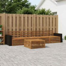 vidaXL Outdoor-Sofagarnitur 5 stk. Natur Massivholz Akazie