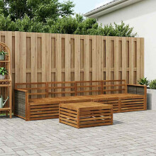 vidaXL Outdoor-Sofagarnitur 5 stk. Natur Massivholz Akazie
