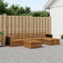 vidaXL Outdoor-Sofagarnitur 6 stk. Natur Massivholz Akazie