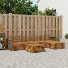 vidaXL Outdoor-Sofagarnitur 6 stk. Natur Massivholz Akazie