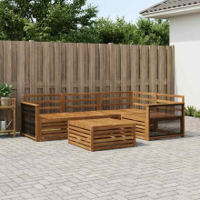 vidaXL Outdoor-Sofagarnitur 5 stk. Natur Massivholz Akazie