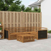 vidaXL Outdoor-Sofagarnitur 5 stk. Natur Massivholz Akazie