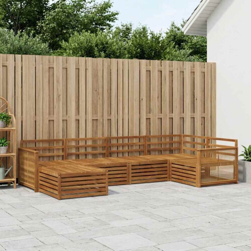 VidaXL vidaXL Outdoor-Sofagarnitur 6 stk. Natur