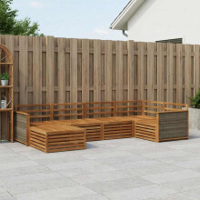vidaXL Outdoor-Sofagarnitur 6 stk. Natur