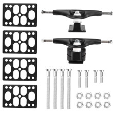 Meraki Land Surfing Skateboard Trucks för S6 RöD Spring Bridge Surfskate Skateboard Adapter, Svart Packningsset
