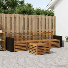 vidaXL Outdoor-Sofagarnitur 5 stk. Natur Massivholz Akazie