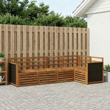 vidaXL Outdoor-Sofagarnitur 4 stk. Natur Massivholz Akazie