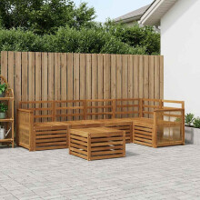 vidaXL Outdoor-Sofagarnitur 5 stk. Natur Massivholz Akazie